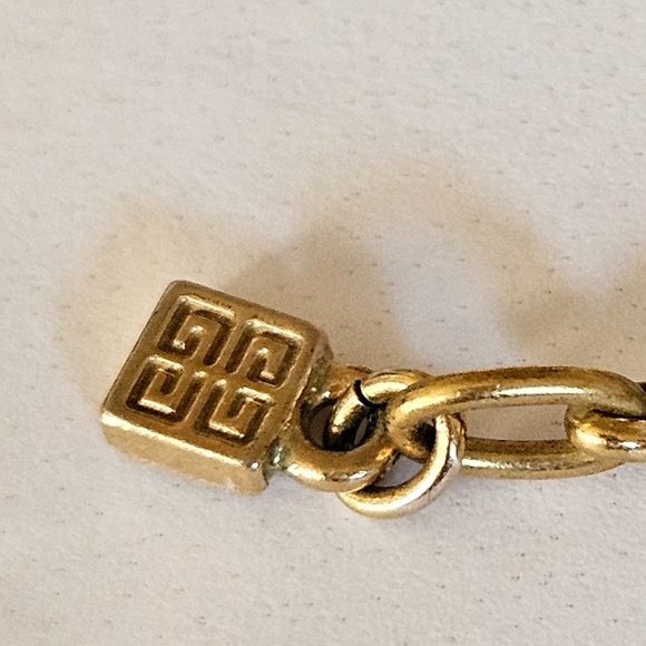 Givenchy Gold Tone and Rhinestone Necklace - Picture 4 of 5